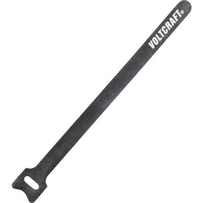VOLTCRAFT Klett Kabelbinder 420mm Klittenband kabelbinder 420 mm (l x b) 420 mm x 12 mm Donkergrijs