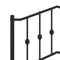 Bedframe met hoofd- en voeteneindemetaal zwart 140x200 cm - thumbnail
