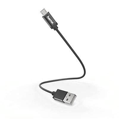 Hama Oplaad-/datakabel, micro-USB, 0,2 m, zwart