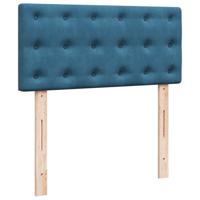 Boxspring met matras fluweel blauw 100x200 cm - thumbnail