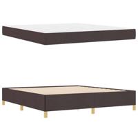 Boxspring bed Anders Donkerbruin en Wit 180 x 200 cm Stof - thumbnail