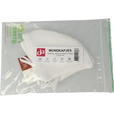 Easyessentials Mondkapje katoen 2-laags wit 2 Stuks Easyessentials Mondkapje katoen 2-laags wit 2 Stuks