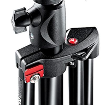 Manfrotto 1004BAC Stativo Serie Babylight con Sistema Pneumatico, 4 sezioni in Alluminio, Altezza 366 cm, Nero