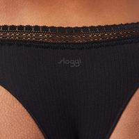 2-pack dames GO Ribbed brazil - kanten Katoenen brazilian slip - thumbnail