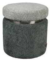 Dutchbone Poef 'Sen' Bouclé, kleur Groen - thumbnail