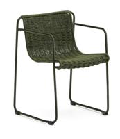 Kave Home Tuinstoel 'Maurina' Touw en staal, kleur Groen - thumbnail