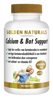 Golden Naturals Calcium & bot support 180 Tabletten