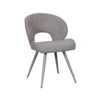 LABEL51 Eetkamerstoel Sakura - Mushroom - Royal Boucle - Taupe Metalen Frame - thumbnail