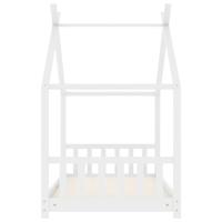 Kinderbedframe massief grenenhout wit 70x140 cm - thumbnail