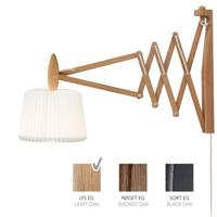 LE KLINT Sax 233-120S Wandlamp - Licht eiken met standaard kap - Wit - thumbnail