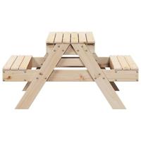 Picknicktafel met zandbak voor kinderen massief grenenhout - thumbnail
