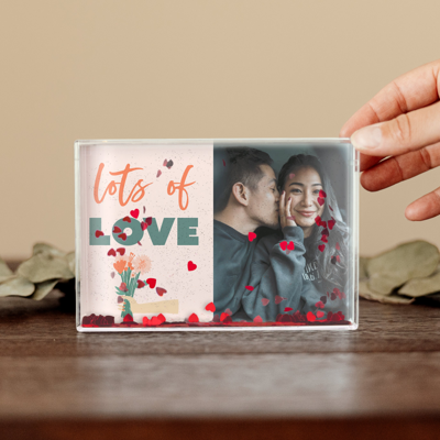 Hartjes fotoblok met foto en/of tekst
