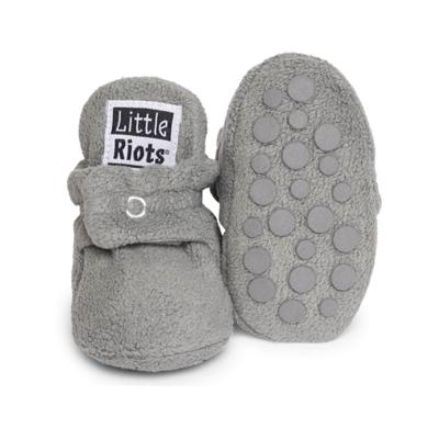 Little Riots slofjes grijs Fleece-18-24 mnd (14 cm)