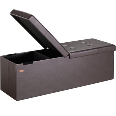 Opvouwbare Zitbank met opbergruimte en deksel - 115cm - Bruin