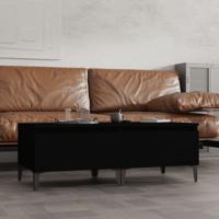 Bijzettafels 2 st 50x46x35 cm bewerkt hout zwart - thumbnail