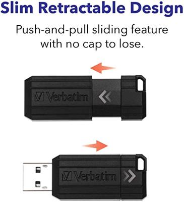 Verbatim Pin Stripe USB-stick 64 GB Zwart 49065 USB-A 2.0