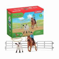 Schleich farm world team roping met cowgirl 42577 - thumbnail