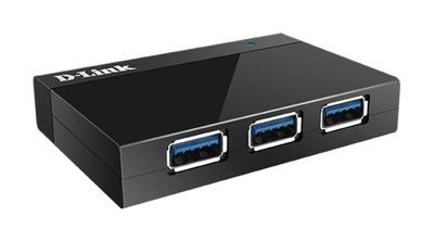 D-Link DUB-1340/E DUB-1340/E USB-hub 4 poorten USB-A USB 3.0 5 GBit/s Zwart