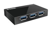D-Link DUB-1340/E DUB-1340/E USB-hub 4 poorten USB-A USB 3.0 5 GBit/s Zwart - thumbnail