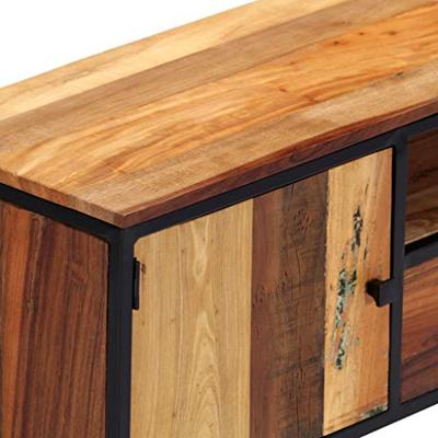 Tv-meubel 120x30x40 cm massief gerecycled hout en staal