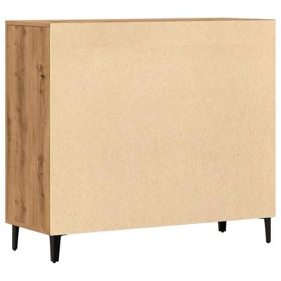 Dressoir 90x34x80 cm bewerkt hout artisanaal eikenkleur Dressoir 90x34x80 cm bewerkt hout artisanaal eikenkleur