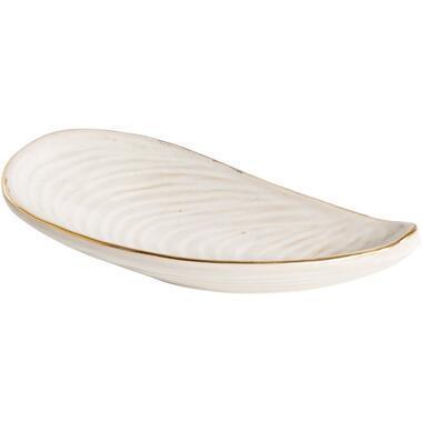 Deco schaal Schelp - off-white - 3x9,5x16 cm