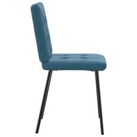 Eetkamerstoelen 6 st fluweel blauw - thumbnail
