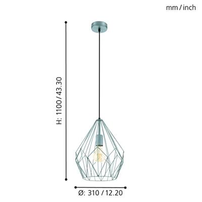 Eglo HanglampCarlton Mint - 49259 - thumbnail