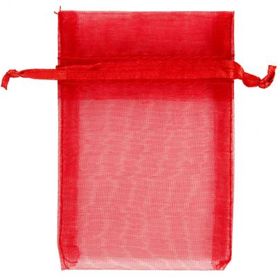 Creativ Company Organza zakjes, afm 7x10 cm, rood, 10 stuk/ 1 doos