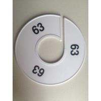 Maatring 11 cm wit/zwart 63 - thumbnail