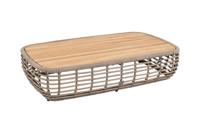 4SO Lugano Salontafel - teak tafelblad - 130x80x30 cm. - thumbnail