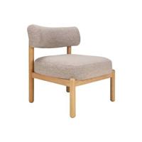 Bendt Fauteuil 'Conni', Eikenhout en bouclé, kleur Beige - thumbnail