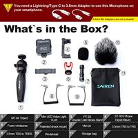 Ulanzi Smartphone vlog KIT EXTRA: mini-statief, telefoonhouder, dual cold shoe-mount, microfoon & LED-lamp - thumbnail