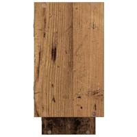 Wandschap kubus 5 vakken bewerkt hout oud houtkleurig - thumbnail