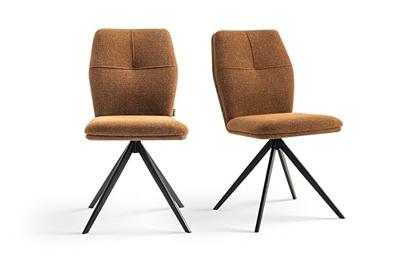 Furnihaus Eetkamerstoelen set van 2 - Emma - Oker Geel - Stof