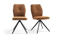 Furnihaus Eetkamerstoelen set van 2 - Emma - Oker Geel - Stof - thumbnail