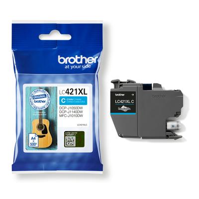 Inktcartridge brother lc-421xlc blauw | 5 stuks