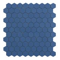 Mozaiek hexagon marine blue 3.5x3.5cm - thumbnail