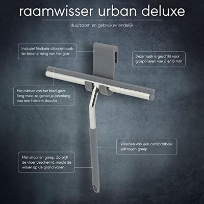 Raamwisser Sealskin Urban Deluxe met Ophanghaak 26x23.5 cm Grijs