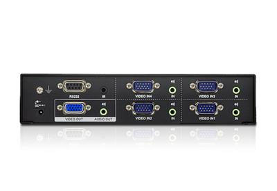 ATEN VS0401-AT-G VGA Switch (4-Port) met Audio RS-232
