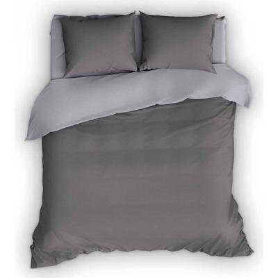 Flanellen Dekbedovertrek Comtesse Antraciet Zilver-140x200|220 Flanellen Dekbedovertrek Comtesse Antraciet Zilver-140x200|220