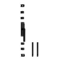 Set kruk-espagnolet rechts Hoek 90° ø19mm incl stangenset 2x 1245mm rvs zwart - thumbnail