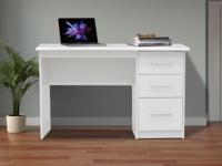 Bureau MATEI 120 cm 3 lades wit - thumbnail