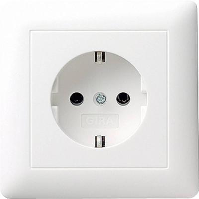 GIRA 044027 Wandcontactdoos met randaarde Inzetstuk System 55, Standaard 55, E2, Event, Event Clear, Event Opaque, Esprit, ClassiX Zuiver wit, Mat 1 stuk(s)