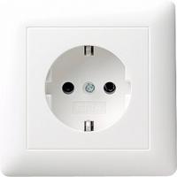 GIRA 044027 Wandcontactdoos met randaarde Inzetstuk System 55, Standaard 55, E2, Event, Event Clear, Event Opaque, Esprit, ClassiX Zuiver wit, Mat 1 stuk(s) - thumbnail