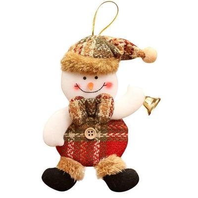 2st kerst Home decor opknoping Onamenten poppen kerstboom decoraties (sneeuwpop)
