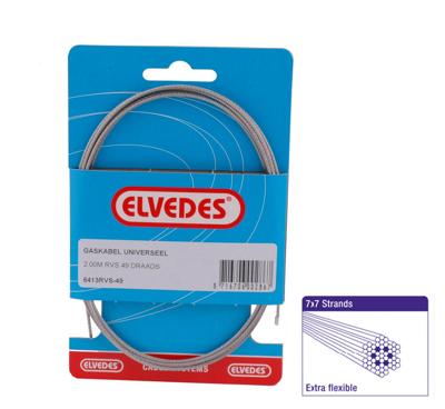 Elvedes Gaskabel binnen ton 49-draads (6413-49)