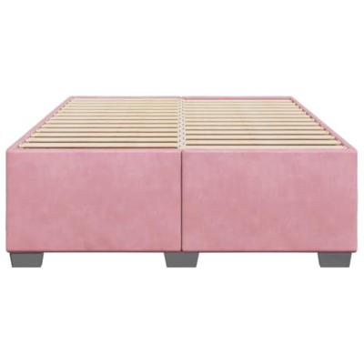 Bedframe fluweel roze 140x200 cm