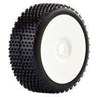 Fastrax Cuboid banden op witte dish velgen voor 1/8 buggy - thumbnail