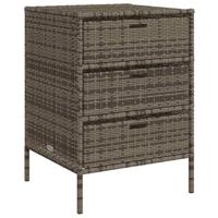 Tuinkast 55x59x80 cm poly rattan grijs - thumbnail